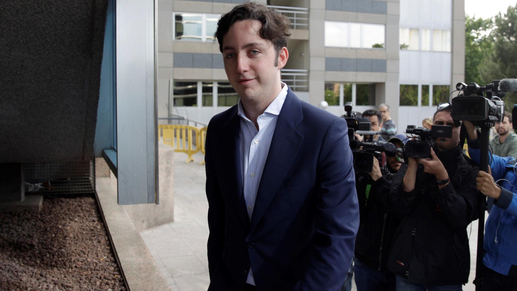 Francisco Nicolás Gómez Iglesias, 'Pequeño Nicolás', a su llegada a la Audiencia de Madrid.