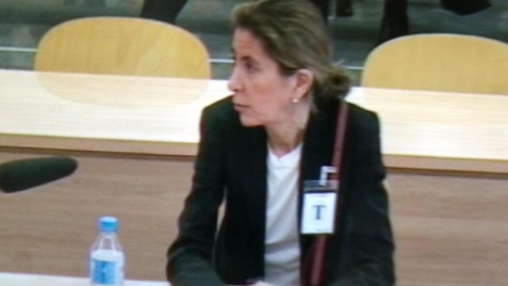 La exdirectora de riesgos de Bankia María Jesús de Jaén Beltrá durante su declaración.