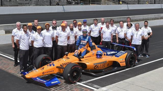 El equipo McLaren para la Indy500 de 2019