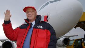 FILE PHOTO: Former Formula One World Champion Niki Lauda poses for photographers in front of an airbus A320 at Vienna's Airport, Austria