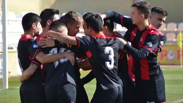 Los jugadores del Reus B Cambrils, tras un gol. Foto: CF Reus