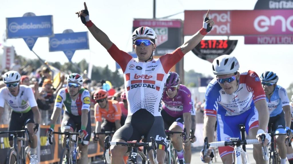 Ewan, tras imponerse en la undécima etapa del Giro de Italia. Foto: (Twitter @giroditalia)