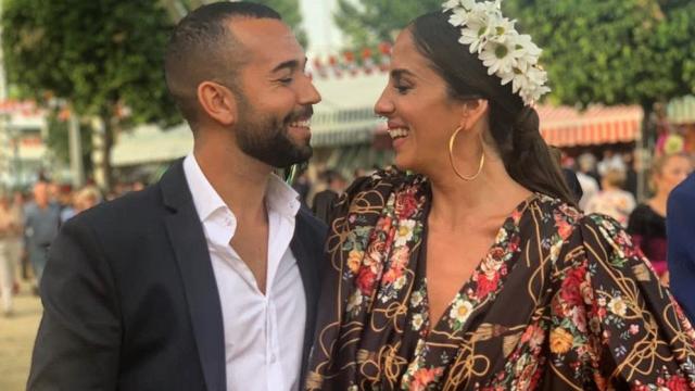 Omar Sánchez y Anabel Pantoja en el Real de la Feria de Sevilla.