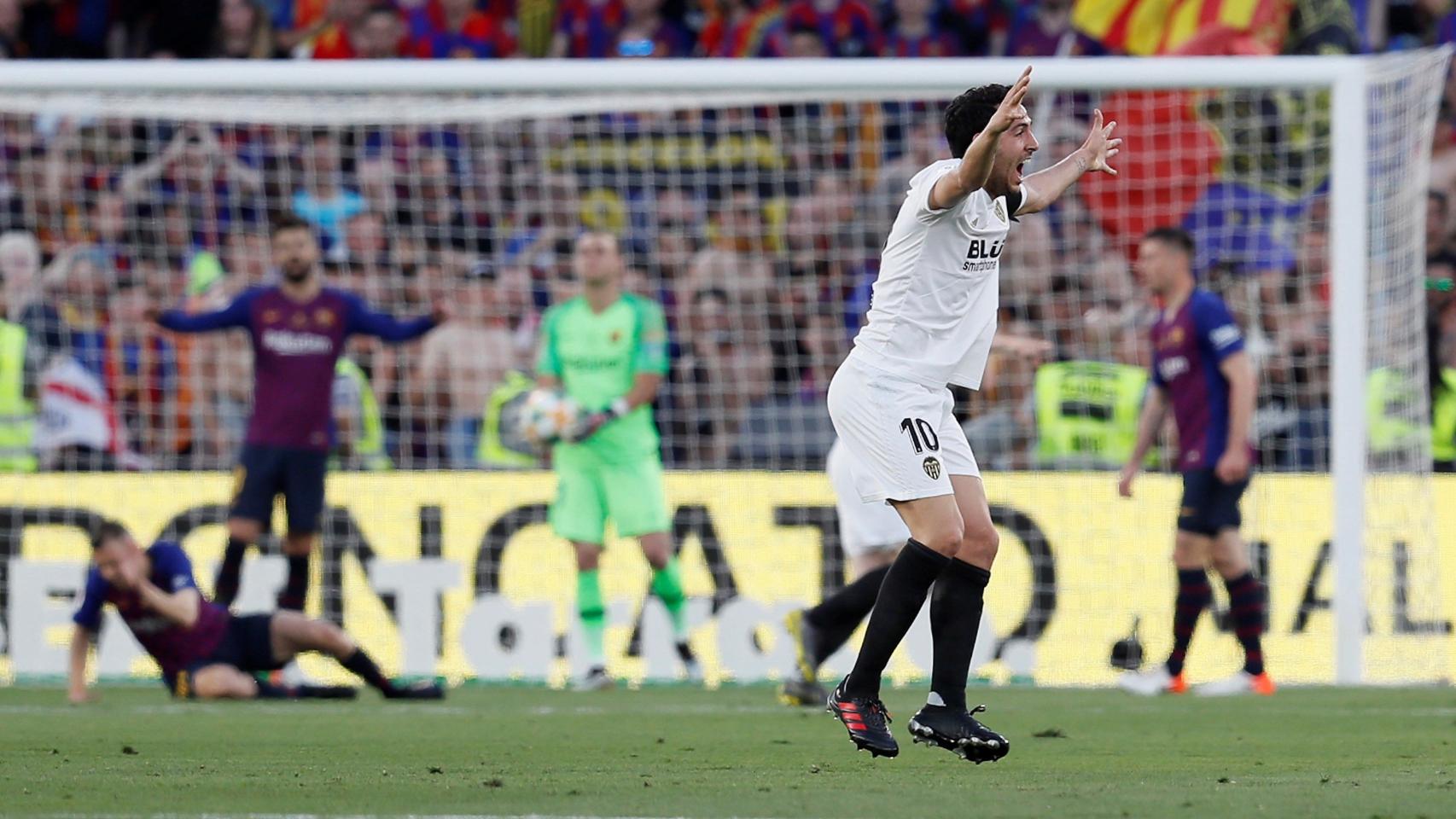 Parejo, tras el gol de Gameiro