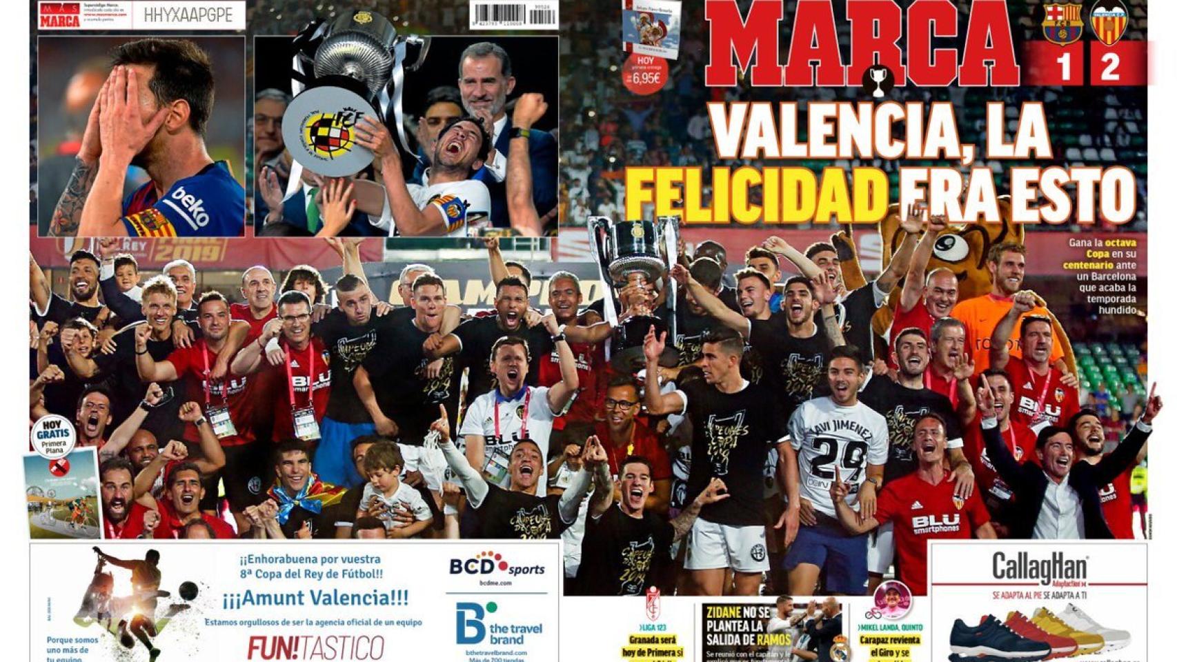 La portada del diario MARCA (26/05/2019)