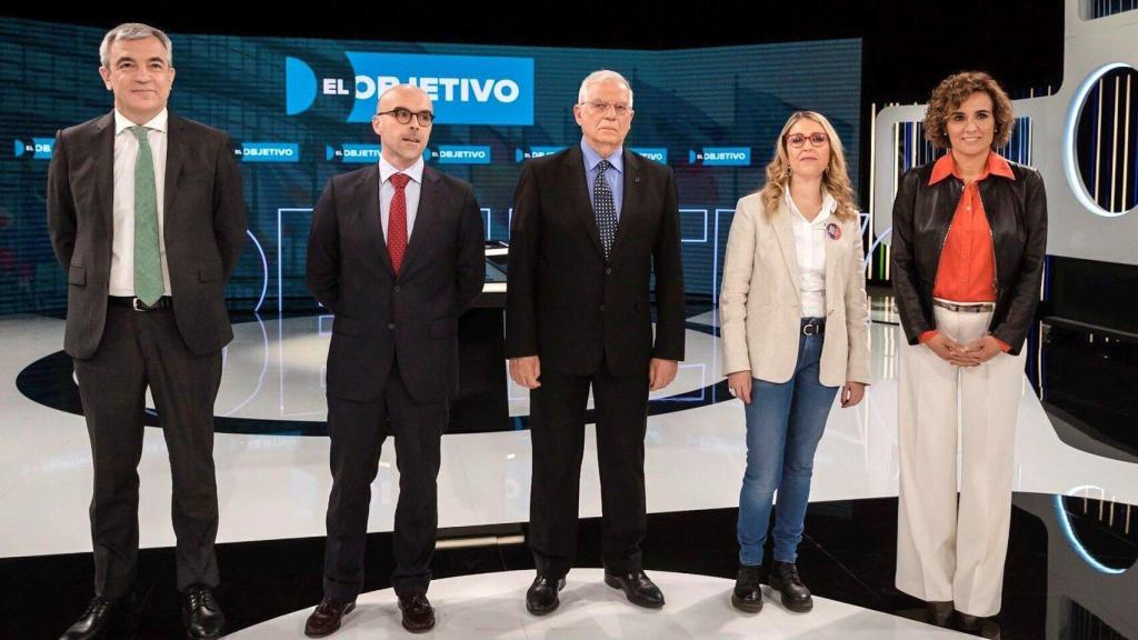 Los candidatos a las elecciones europeas, durante el debate en La Sexta