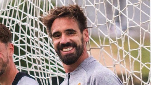 Borja Fernández, en un entrenamiento con el Valladolid. Foto: Twitter. (@BorjaFF)