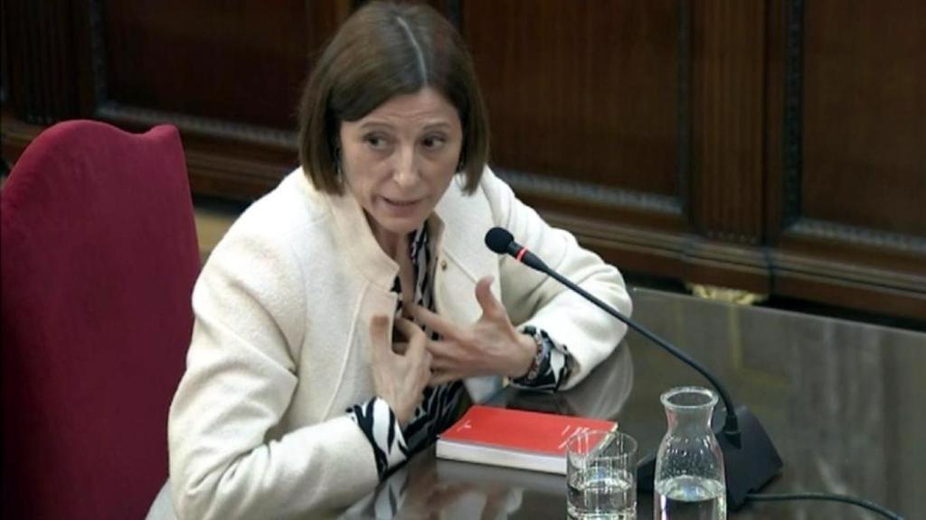 Carme Forcadell, durante su declaración en el juicio al 'procés'./