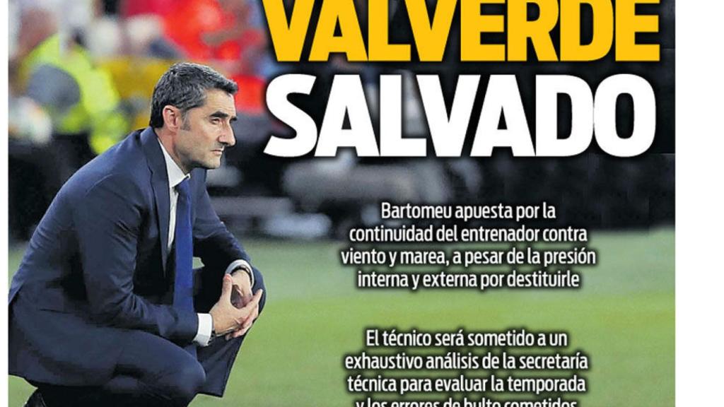 La portada del diario Sport (29/05/2019)