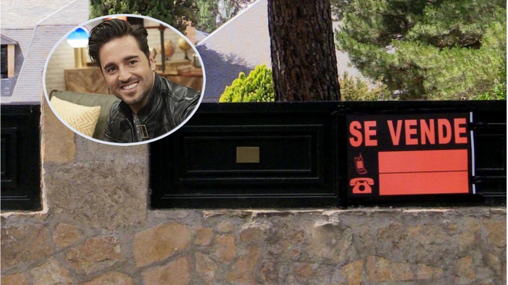 David Bustamante junto a la fachada de la casa en montaje JALEOS.