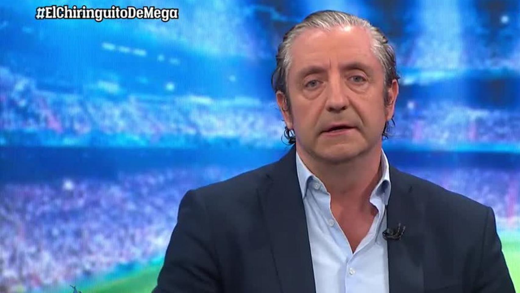 Josep Pedrerol, en El Chiringuito. Foto: Twitter. (@elchiringuitotv)