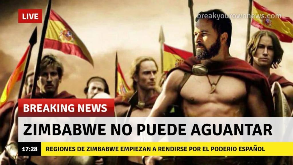 Meme de la guerra virtual entre España y Zimbabue por el dominio del mundo