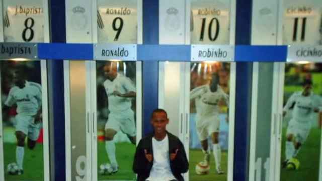 Neymar de pequeño en el vestuario del Real Madrid