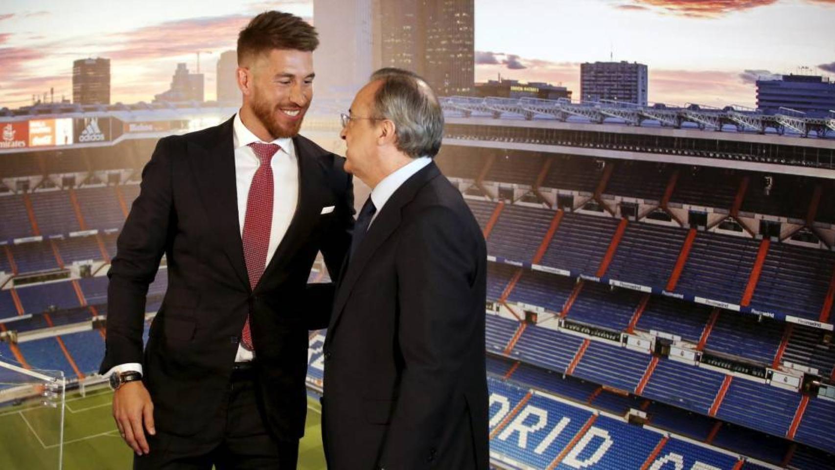 Sergio Ramos y Florentino Pérez