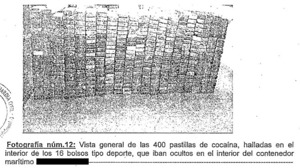 La cocaína hallada en el contenedor durante la operación.