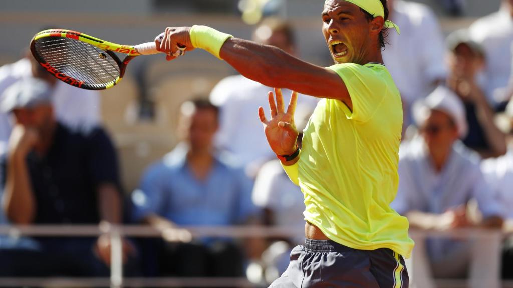 Nadal durante el partido contra Goffin