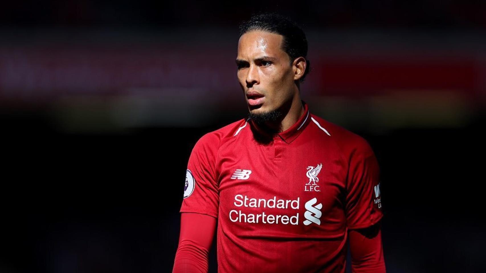 Van Dijk, en un partido con el Liverpool