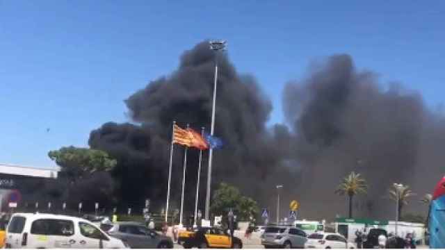 Incendio en el aeropuerto El Prat