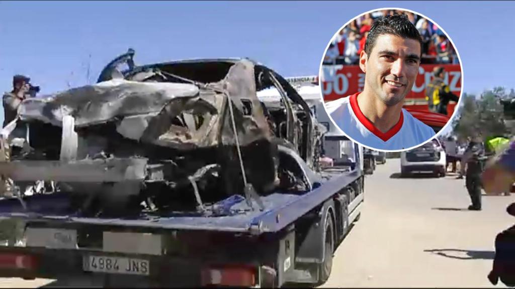 El coche calcinado de José Antonio Reyes