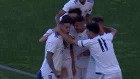 El Juvenil A celebra el gol de Rodrigo