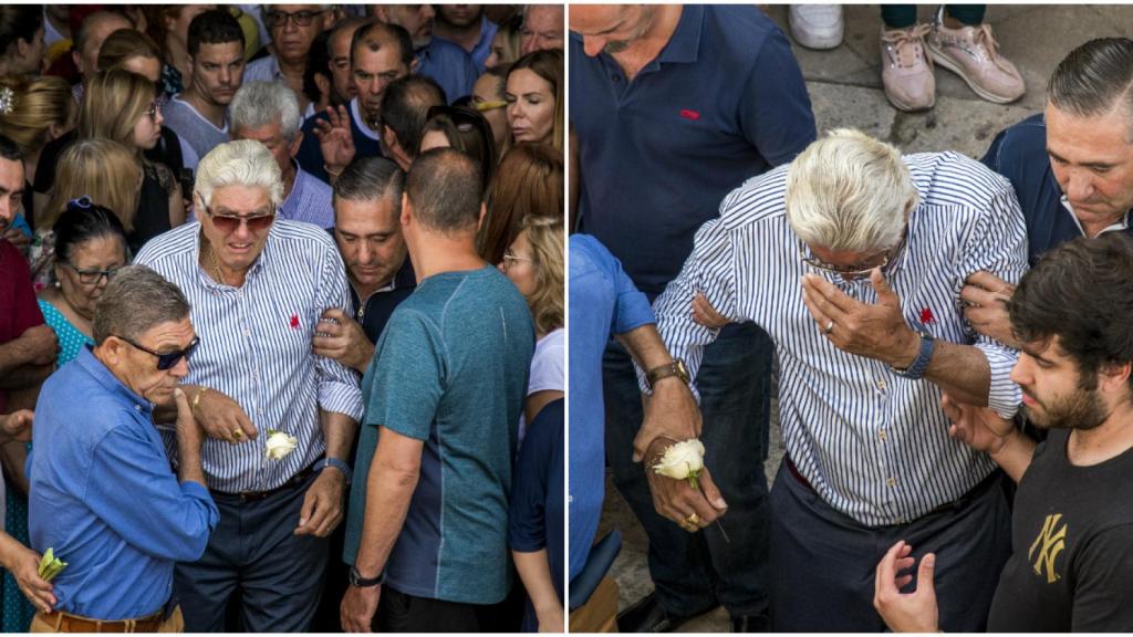 El padre del futbolista se mostraba devastado y tuvo el apoyo de sus amigos y familiares.