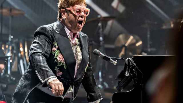 Elton John, durante un concierto en Copenga.