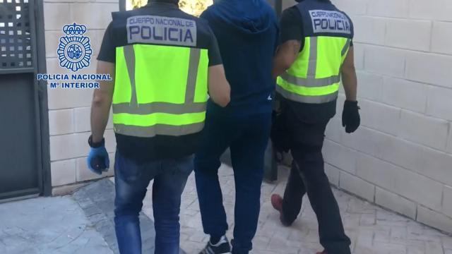 Una de las detenciones de la Policía Nacional en el marco de la operación