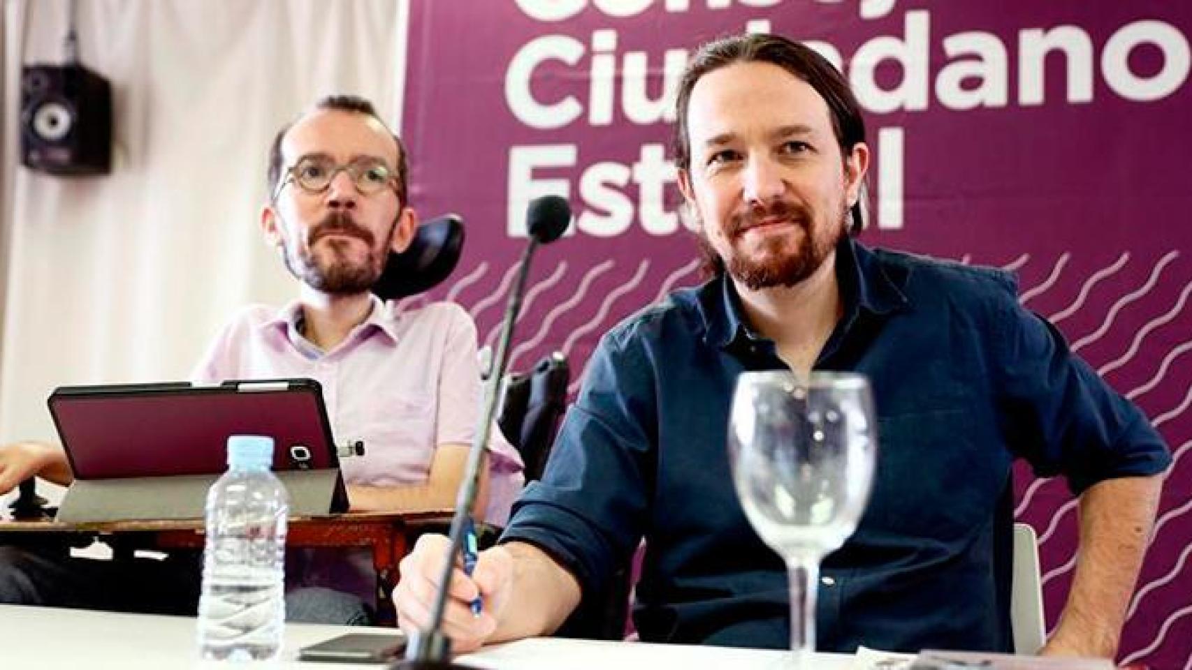 Pablo Echenique junto a Pablo Iglesias