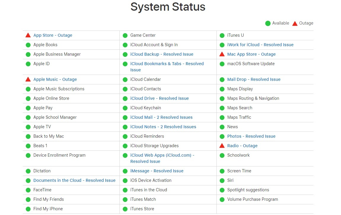 Incidencias Apple