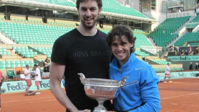 Pau Gasol con Rafa Nadal