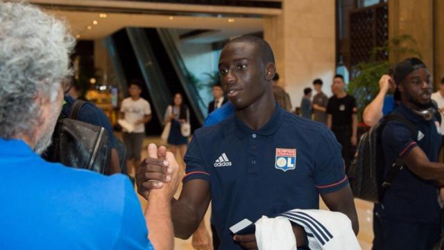 Ferland Mendy, durante una concentración con el Lyon