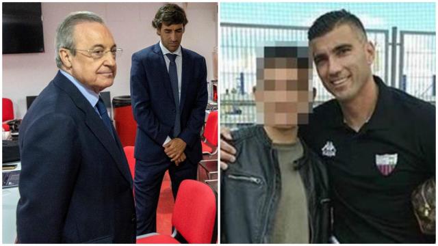 Florentino Pérez y Reyes junto a su hijo mayor