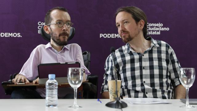 Pablo Echenique y Pablo Iglesias, en una imagen de archivo.