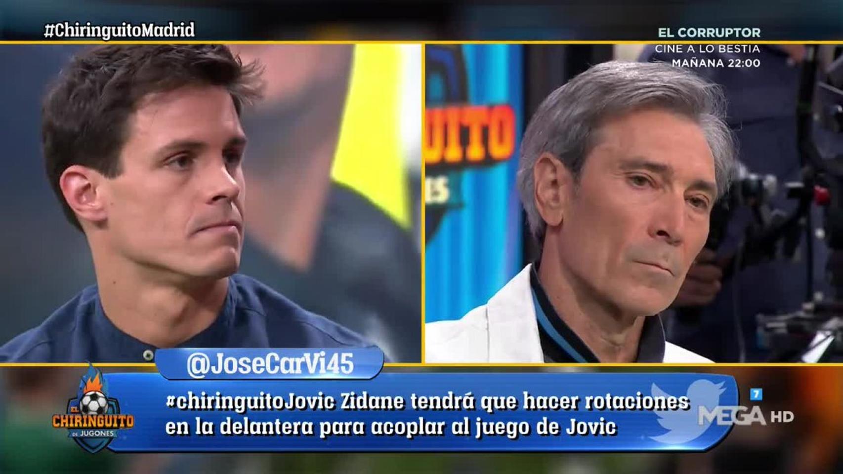 Edu Aguirre en El Chiringuito. Foto: Twitter (@elchiringuitotv)