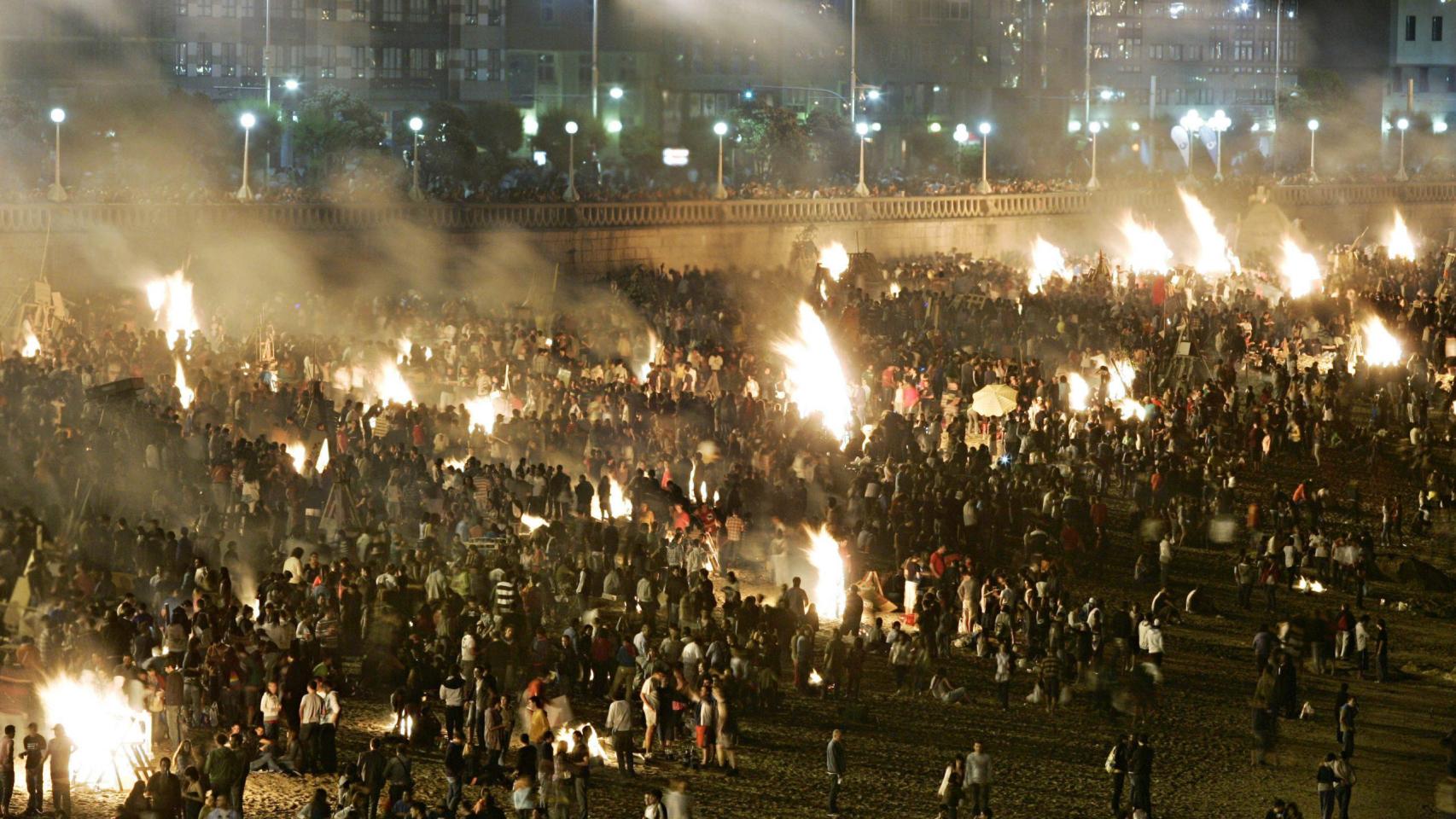 Noche de San Juan en A Coruña.