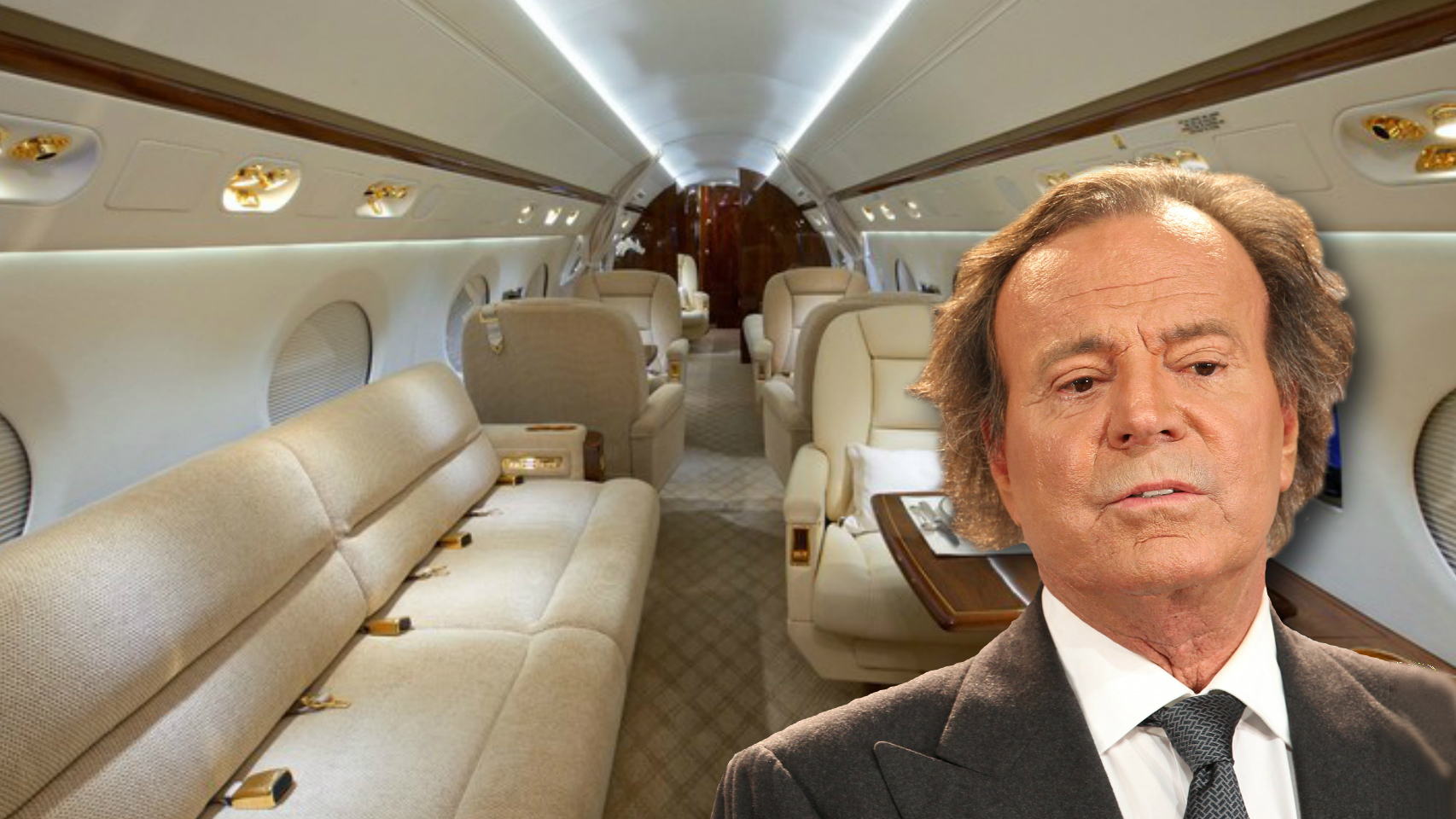 Julio Iglesias en un montaje de JALEOS.