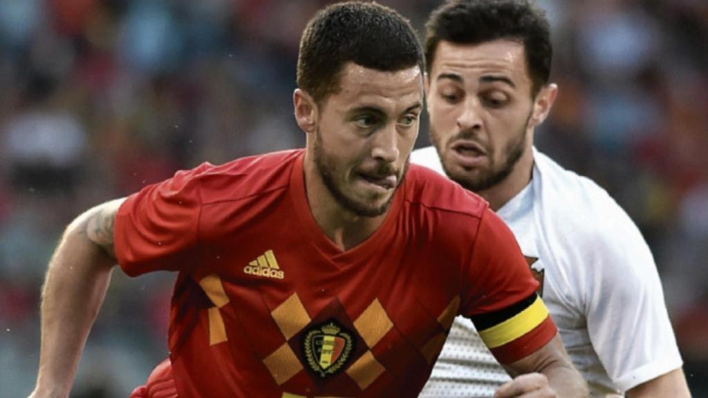 Eden Hazard, con la selección de Bélgica