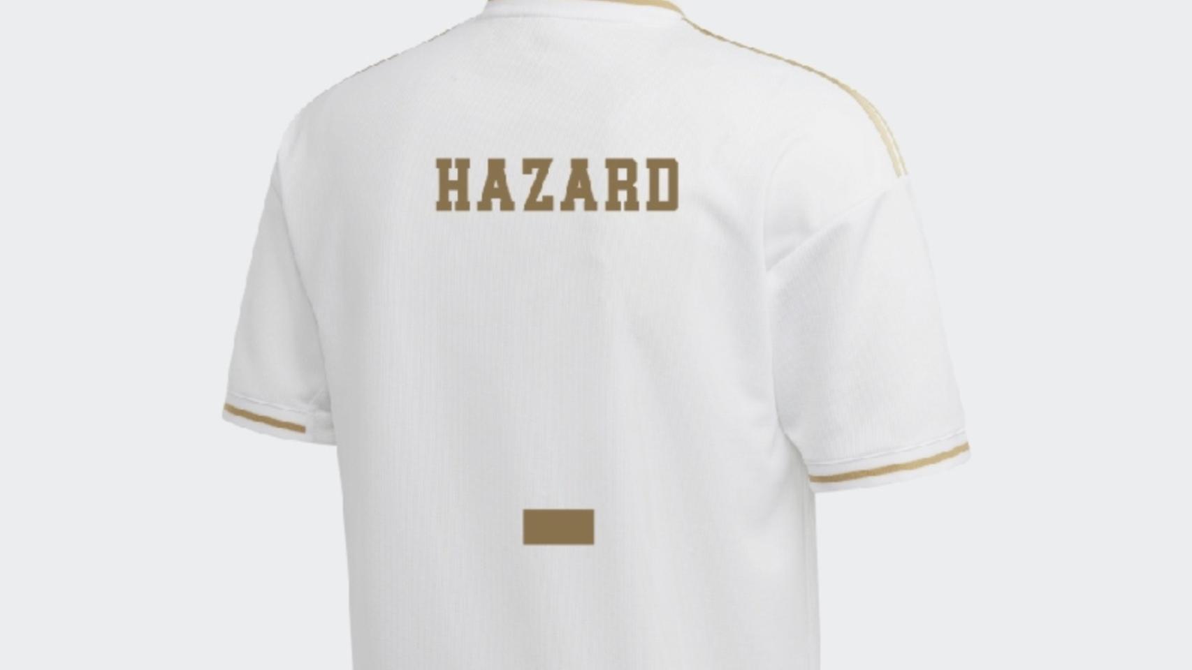 La camiseta de Eden Hazard en el Real Madrid