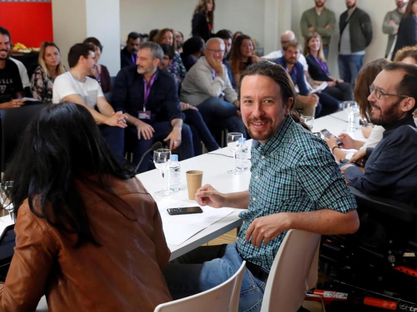 Pablo Iglesias, durante la reunión del Consejo Ciudadano de Unidas Podemos.