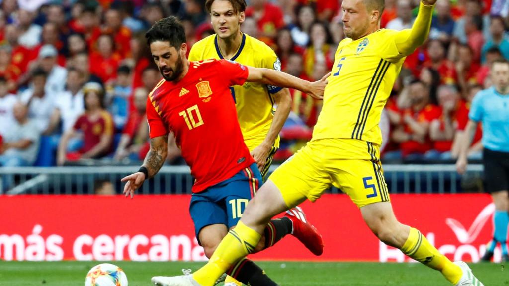 Isco Alarcón durante el amistoso ante Suecia