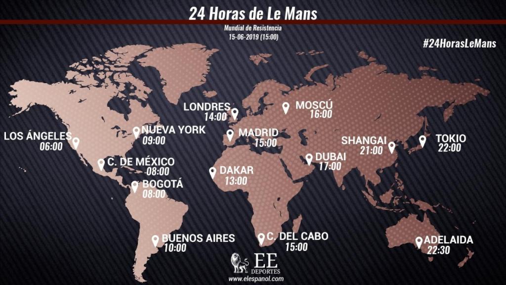 Horario internacional de las 24 Horas de Le Mans