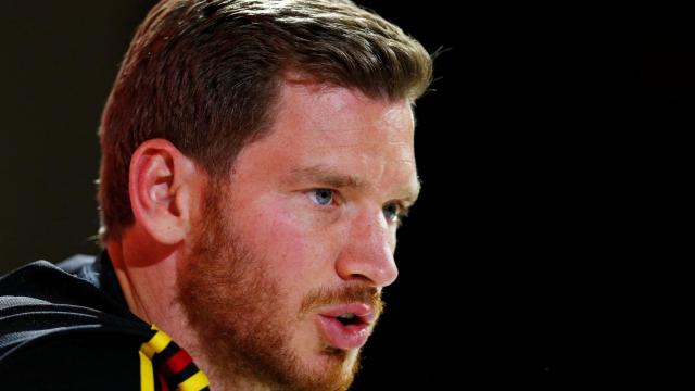 Vertonghen, en rueda de prensa con la selección de Bélgica