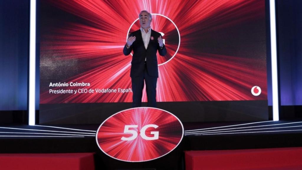 El presidente y CEO de Vodafone en España durante la presentación.