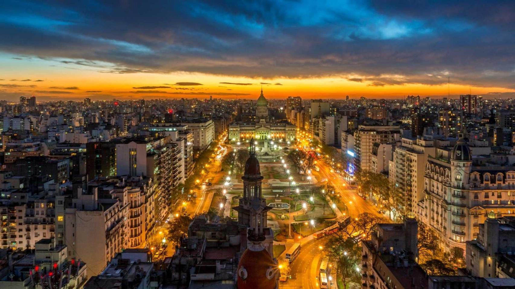 Impresionantes vistas de la Plaza del Congreso.