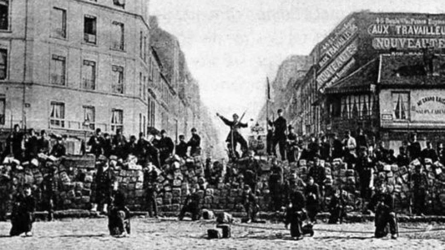 Barricadas durante la Comuna de París (1871).