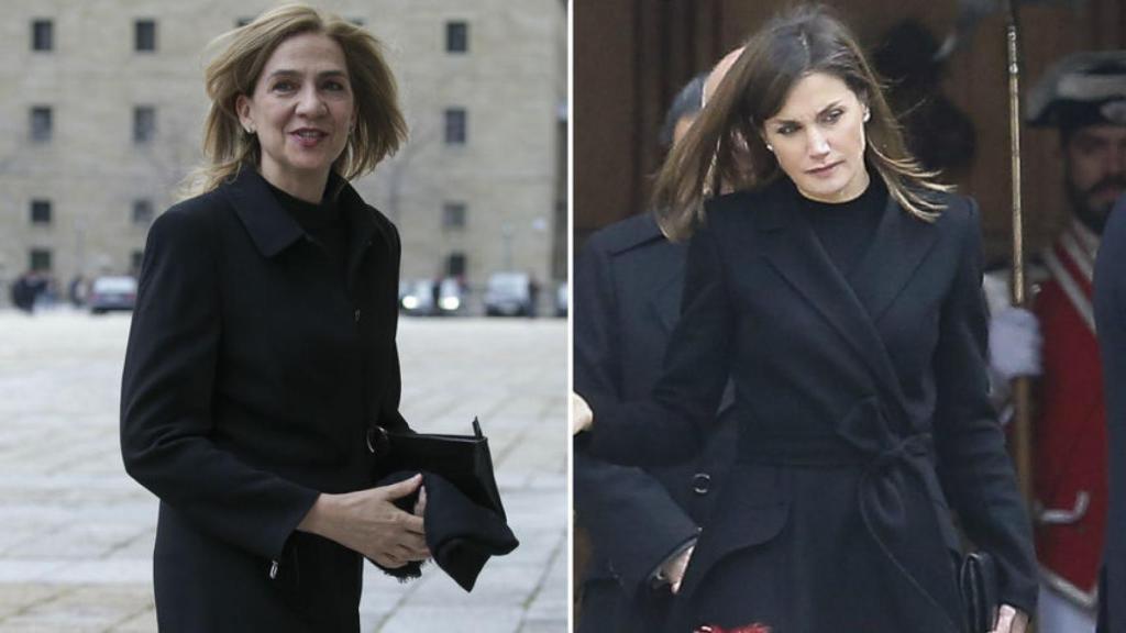 La infanta Cristina y la reina Letizia en el 25 aniversario de Juan de Borbón.