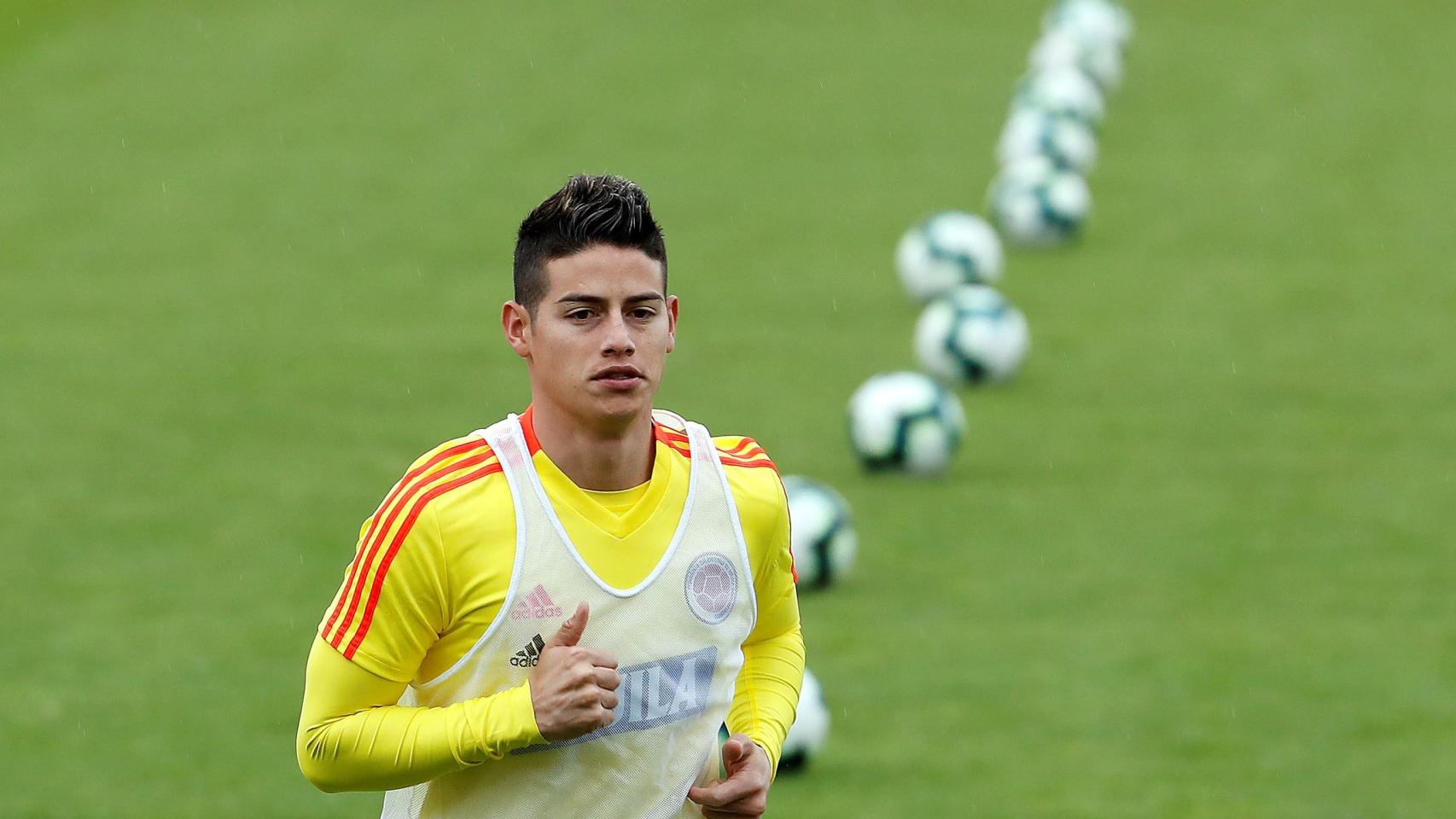 James Rodríguez, con la selección de Colombia