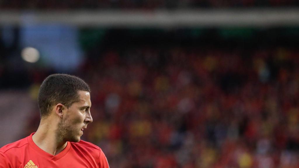 Hazard en un partido con Bélgica