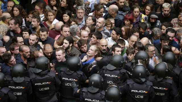 Disturbios en Cataluña durante el referéndum ilegal del 1 de octubre de 2017.