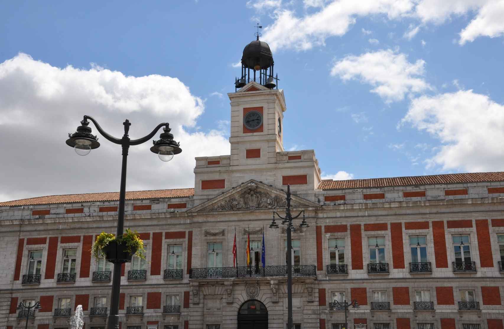 Reloj de la Puerta del Sol, en Madrid.